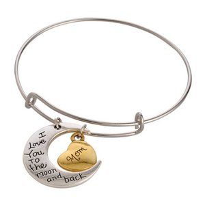 Mom To The Moon & Back Bangle of Love